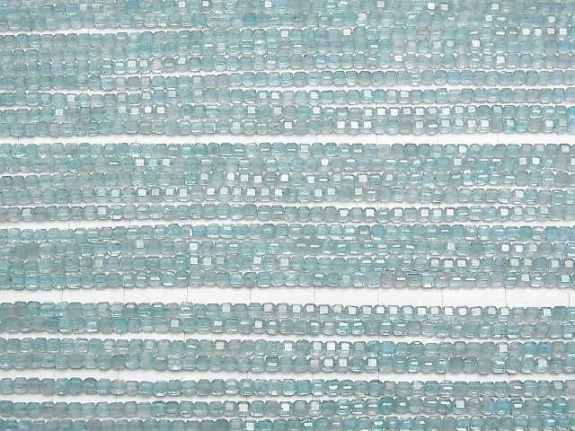 [Video]High Quality! Apatite AA++ Cube Shape 2x2x2mm 1strand beads (aprx.15inch/37cm)