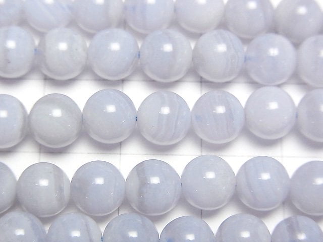 [Video]Blue Lace Agate AA+ Round 6.5mm half or 1strand beads (aprx.15inch/36cm)