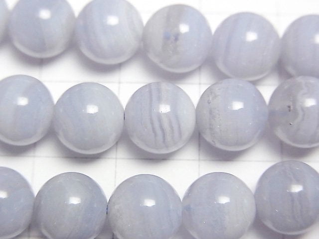 [Video]Blue Lace Agate AA+ Round 8.5mm half or 1strand beads (aprx.14inch/35cm)