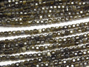 [Video]High Quality! Golden Obsidian AAA Cube Shape 2x2x2mm 1strand beads (aprx.15inch/38cm)