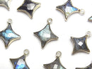 [Video]Labradorite Sparkle Star Charm Gold color 2pcs