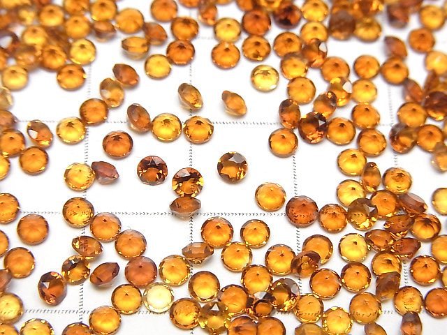 [Video]High Quality Madeira Citrine AAA Loose stone Round Faceted 3x3mm 10pcs