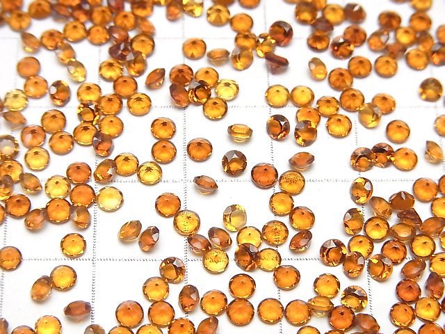 [Video]High Quality Madeira Citrine AAA Loose stone Round Faceted 3x3mm 10pcs