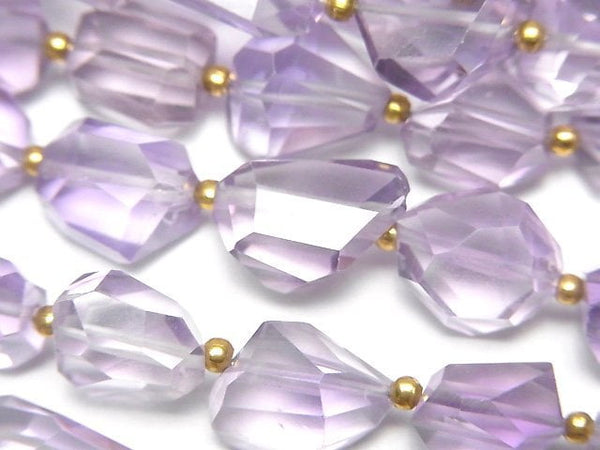 [Video]High Quality Light Color Amethyst AAA- Faceted Nugget 1strand beads (aprx.7inch/18cm)