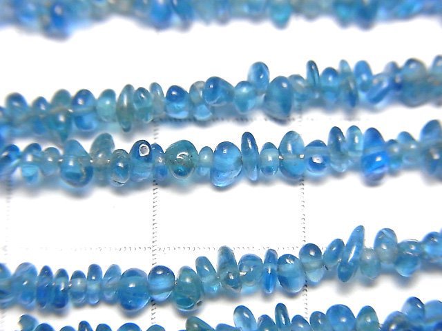 [Video]High Quality Neon Blue Apatite AA++ Chips (Small Nugget) 1strand beads (aprx.17inch/42cm)