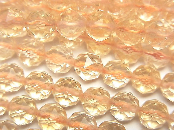 [Video]High Quality! Light color Citrine AAA- Star Faceted Round 6mm half or 1strand beads (aprx.15inch/37cm)