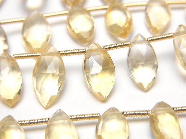 [Video]High Quality Citrine AAA Marquise Faceted Briolette half or 1strand (20pcs)