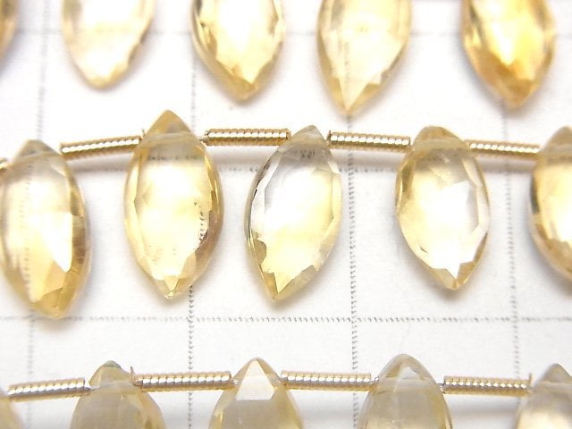 [Video]High Quality Citrine AAA Marquise Faceted Briolette half or 1strand (20pcs)