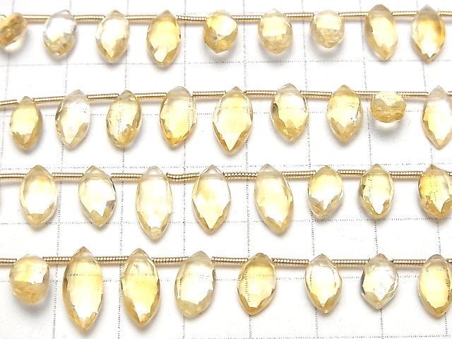 [Video]High Quality Citrine AAA Marquise Faceted Briolette half or 1strand (20pcs)