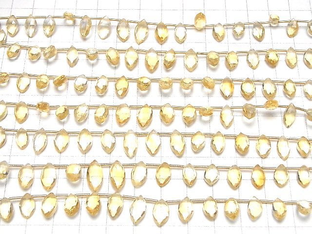 [Video]High Quality Citrine AAA Marquise Faceted Briolette half or 1strand (20pcs)