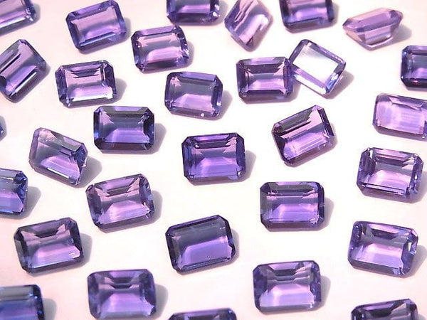 [Video]High Quality color change Fluorite AAA Loose stone Rectangle Faceted 8x6x4mm 1pc