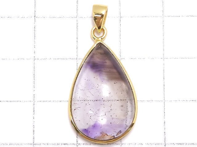 [Video][One of a kind] High Quality Elestial Quartz AAA- Pendant 18KGP NO.54