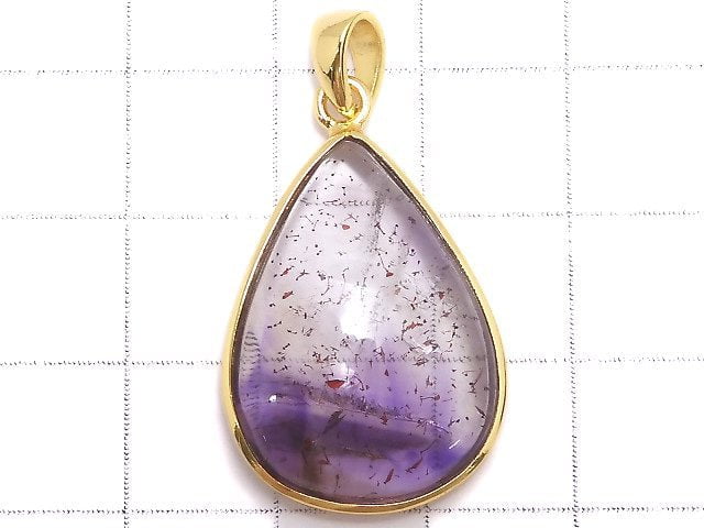[Video][One of a kind] High Quality Elestial Quartz AAA- Pendant 18KGP NO.56