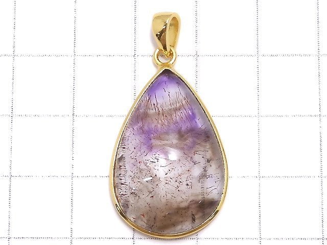 [Video][One of a kind] High Quality Elestial Quartz AAA- Pendant 18KGP NO.61