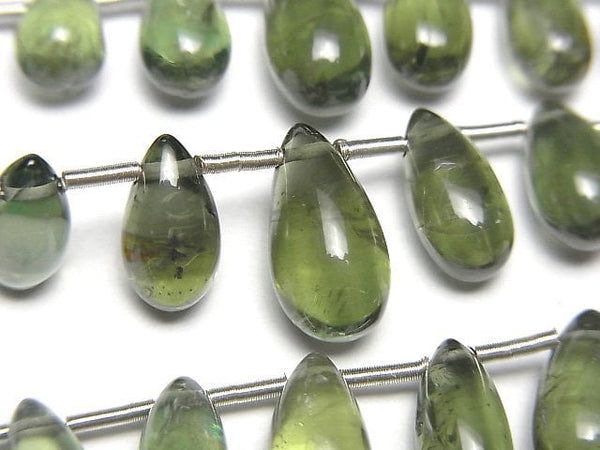 [Video]High Quality Green Apatite AA++ Drop (Smooth) half or 1strand (26pcs)