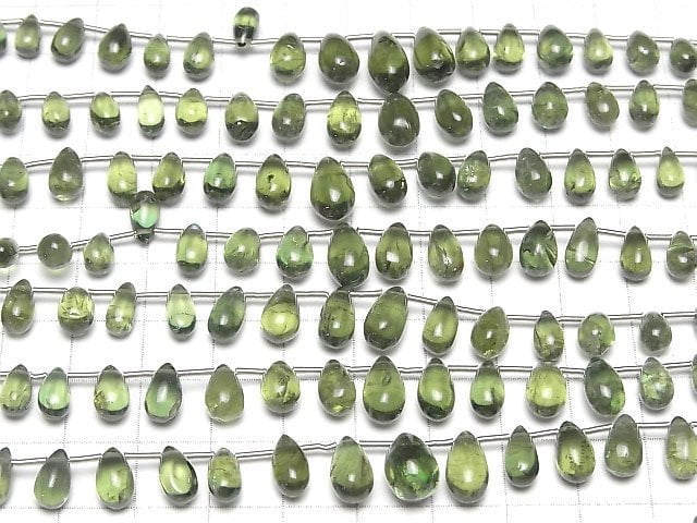 [Video]High Quality Green Apatite AA++ Drop (Smooth) half or 1strand (26pcs)