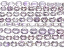 [Video]High Quality Pink Amethyst AAA- Oval Faceted [Double Hole] 1strand beads (aprx.6inch/16cm)
