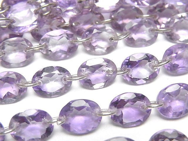 [Video]High Quality Amethyst AA++ Oval Faceted 9x7mm [Double Hole] 1strand (24pcs)