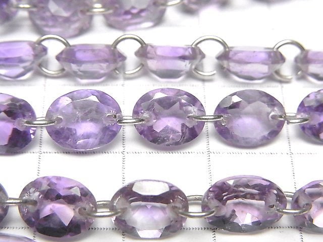 [Video]High Quality Amethyst AA++ Oval Faceted 9x7mm [Double Hole] 1strand (24pcs)