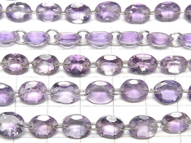 [Video]High Quality Amethyst AA++ Oval Faceted 9x7mm [Double Hole] 1strand (24pcs)