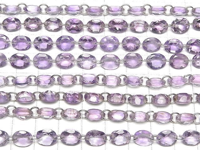 [Video]High Quality Amethyst AA++ Oval Faceted 9x7mm [Double Hole] 1strand (24pcs)