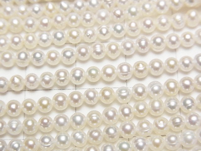 [Video] Fresh Water Pearl AA++ Potato 3-3.5mm White 1strand beads (aprx.14inch/35cm)