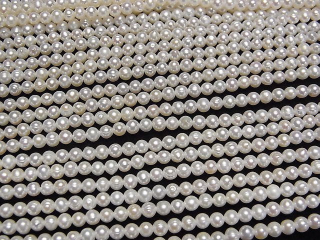 [Video] Fresh Water Pearl AA++ Potato 3-3.5mm White 1strand beads (aprx.14inch/35cm)