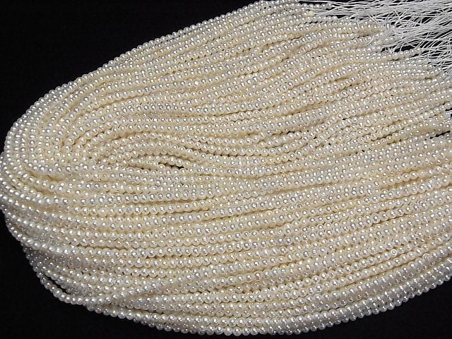 [Video] Fresh Water Pearl AA++ Potato 3-3.5mm White 1strand beads (aprx.14inch/35cm)