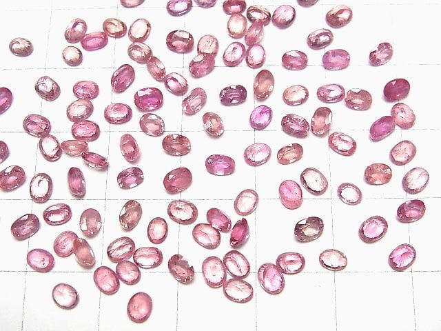 [Video]High Quality Pink Sapphire AAA Loose stone Oval Faceted 4x3mm 3pcs