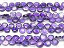 [Video]High Quality Amethyst AA++ Chestnut (Smooth) half or 1strand beads (aprx.7inch/18cm)