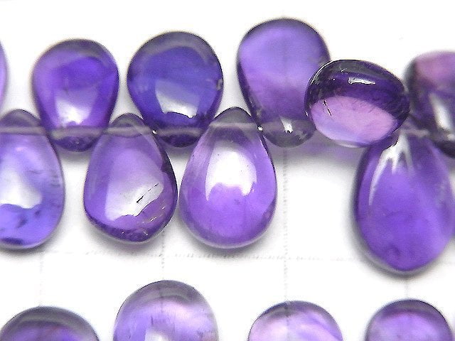 [Video]High Quality Amethyst AA++ Pear shape (Smooth) half or 1strand beads (aprx.7inch/18cm)