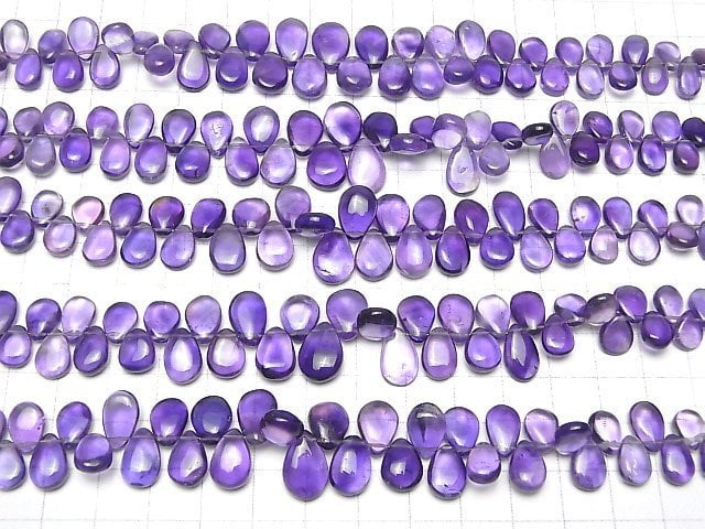 [Video]High Quality Amethyst AA++ Pear shape (Smooth) half or 1strand beads (aprx.7inch/18cm)