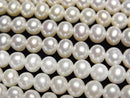 [Video] Fresh Water Pearl AAA Semi Round 5mm White Half or 1-strand beads (approx. 15 inches/37 cm)