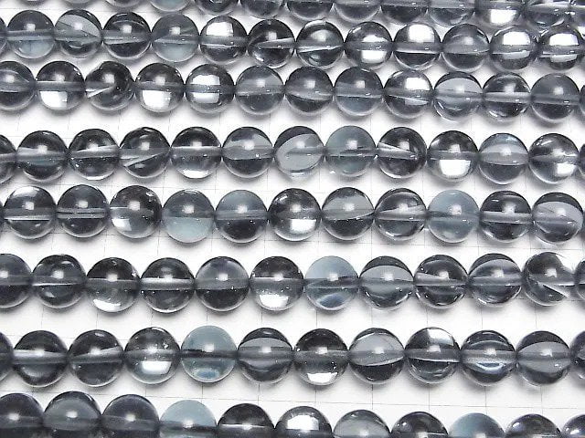 [Video] Gray Luna Flash Round 10mm 1strand beads (aprx.14inch/35cm)