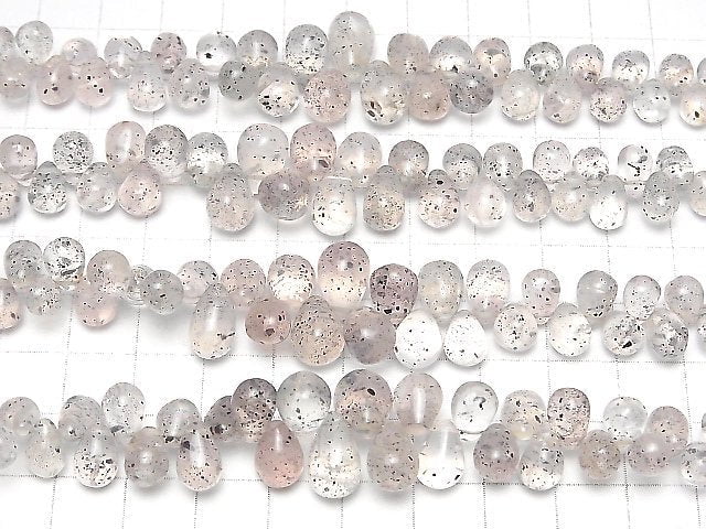 [Video] Micain Rose Quartz Drop (Smooth) half or 1strand beads (aprx.7inch/18cm)