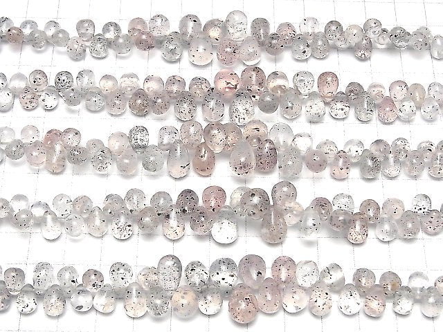 [Video] Micain Rose Quartz Drop (Smooth) half or 1strand beads (aprx.7inch/18cm)