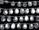 [Video] White Shell x Crystal AAA Faceted Pear Shape 12x9mm half or 1strand (16pcs)