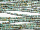 [Video]Turquoise AA+ Rondelle (Heishi) 4x4x2mm half or 1strand beads (aprx.15inch/38cm)