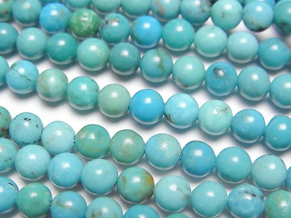 [Video]Turquoise AA++ Round 5mm half or 1strand beads (aprx.15inch/37cm)
