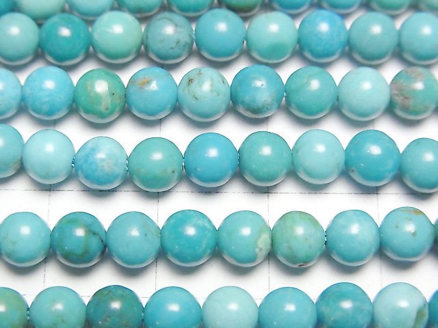 [Video]Turquoise AA++ Round 5mm half or 1strand beads (aprx.15inch/37cm)