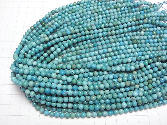 [Video]Turquoise AA++ Round 5mm half or 1strand beads (aprx.15inch/37cm)