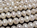 [Video] Fresh Water Pearl AA++ Potato 6-7mm White 1strand beads (aprx.14inch/34cm)