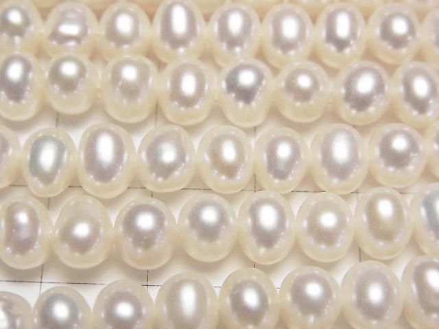 [Video] Fresh Water Pearl AA++ Potato 6-7mm White 1-strand beads (approx. 14inch/34cm)