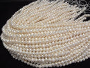 [Video] Fresh Water Pearl AA+ Wrinkle Potato 7mm White 1strand beads (approx. 13 inches/32 cm)