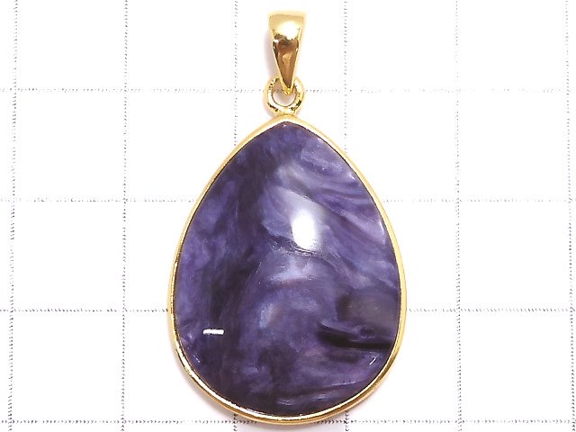 [Video][One of a kind] Charoite AAA Pendant 18KGP NO.53