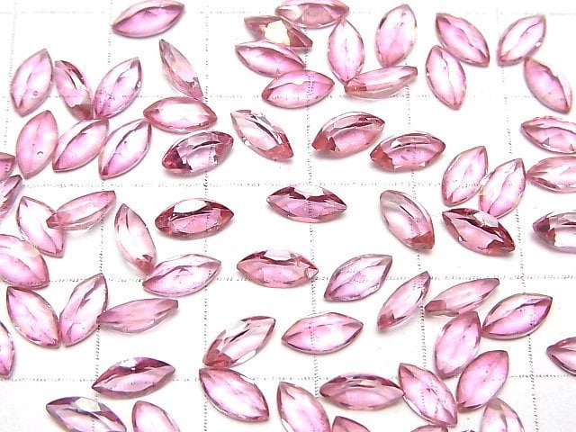 [Video]High Quality Pink Topaz AAA Loose stone Marquise Faceted 8x4mm 5pcs