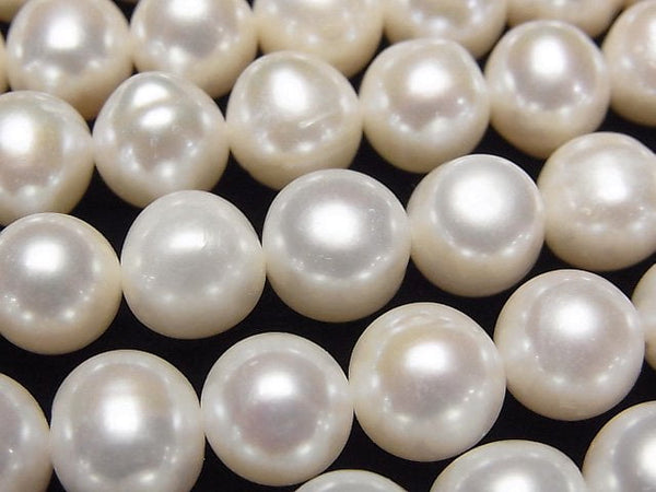 [Video] Fresh Water Pearl AA++ Potato 10-11mm White 1strand beads (aprx.15inch/38cm)