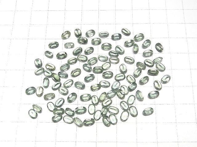 [Video]High Quality Green Kyanite AAA Loose stone Oval Faceted 6x4mm 5pcs