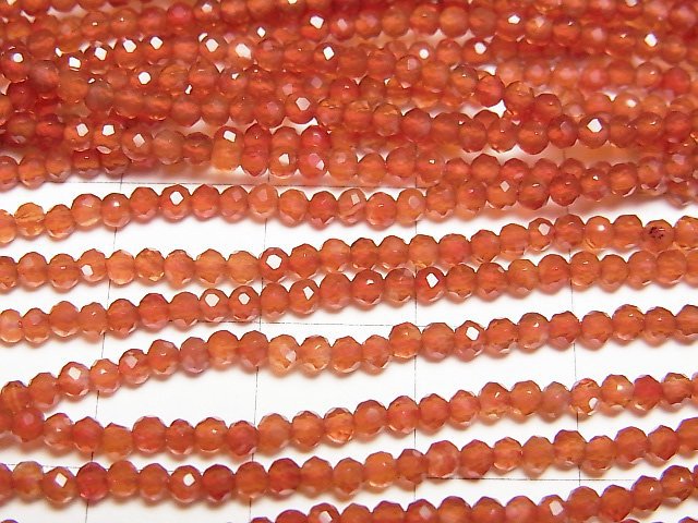 [Video]High Quality! Carnelian AAA Faceted Round 2mm 1strand beads (aprx.15inch/38cm)