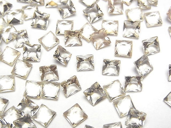 [Video]High Quality Oregon Sunstone AAA Loose stone Princess cut 5x5mm 2pcs